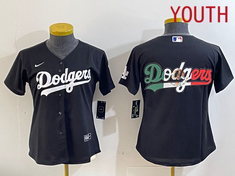Youth Los Angeles Dodgers Blank Black Game 2024 Nike MLB Jersey style 11212->youth mlb jersey->Youth Jersey